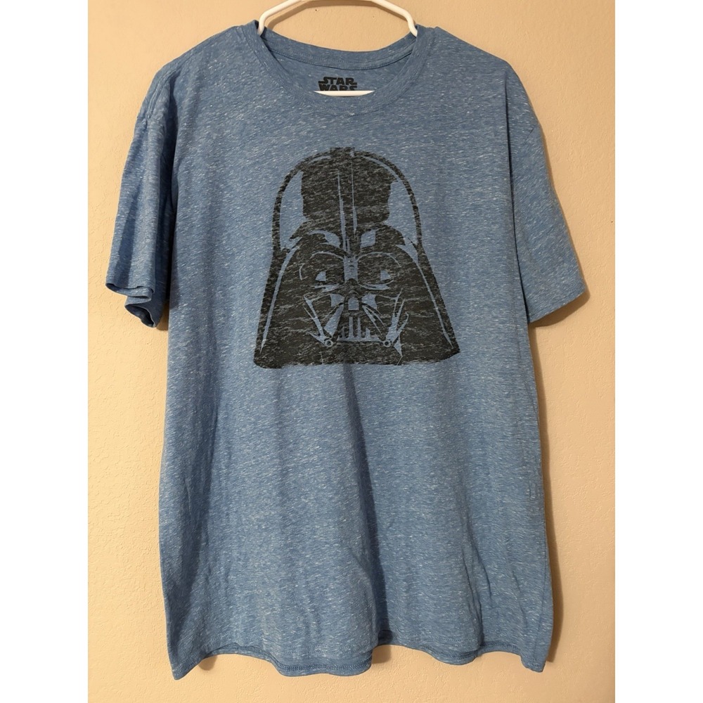 Star Wars Mens Darth Vader Graphic T-Shirt Blue Heather Tri-Blend XL VPO01032382